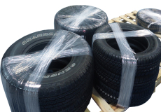 Packaging of tires into stretch film from PENTA - servis spol. s r.o.