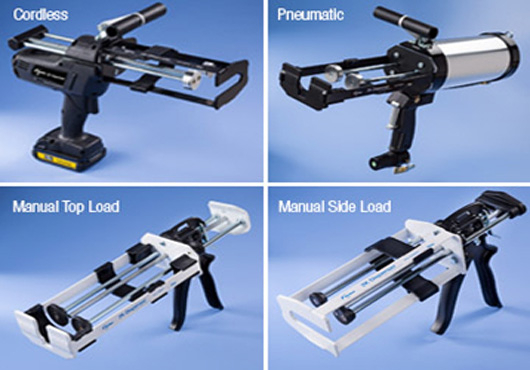 Nordson EFD Offers New Manual, Pneumatic, and Cordless Guns for Dispensing Two-Component Adhesive Materials