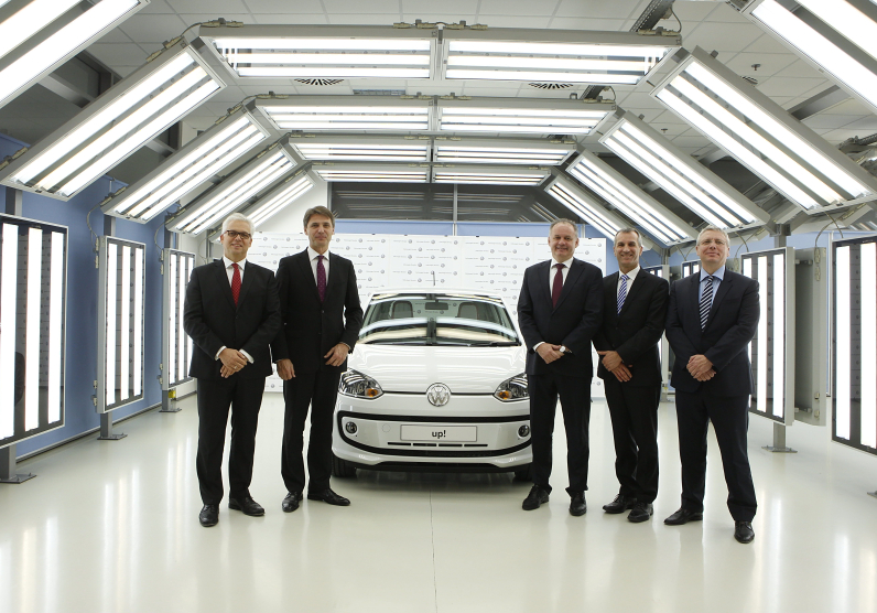President of the Slovak Republic Andrej Kiska visited the Volkswagen plant in Bratislava, Slovakia