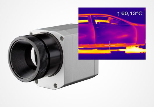 Non-contact temperature measurements using the infrared camera OPTRIS from Hotset