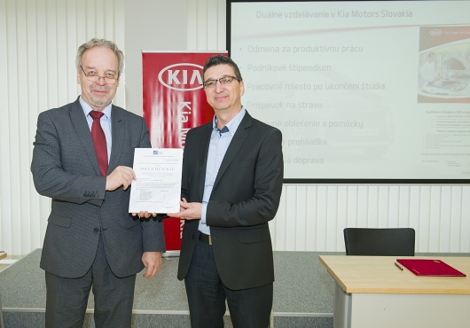 Students gain practical skills and the opportunity to work at Kia Motors Slovakia