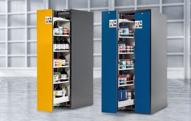 Cabinets and warehouses for hazardous substances from DENIOS