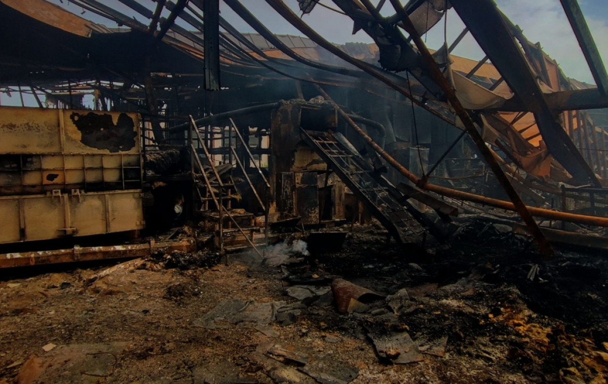 Help for a recycling company affected by a fire