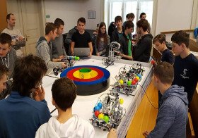 Finals Robot competition ČVUT for High School and University Teams